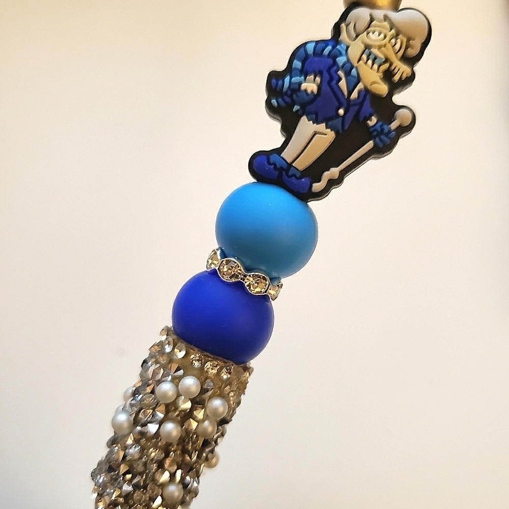 Handmade Year Without a Santa Claus Snow Miser Beaded Silicone Focal Bead Pen